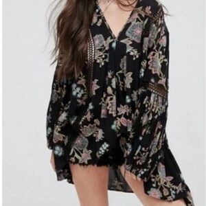 Free People Just The Two Of Us Floral Tunic - M